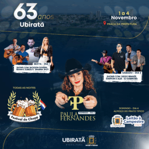 Ubiratã Completa 63 Anos e Você é Nosso Convidado!