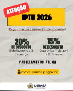 IPTU 2026: confira os prazos e condições